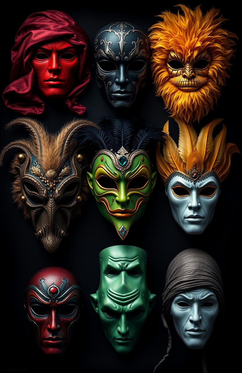 Explore the Seven Deadly Sins: A Stunning Mask Collection