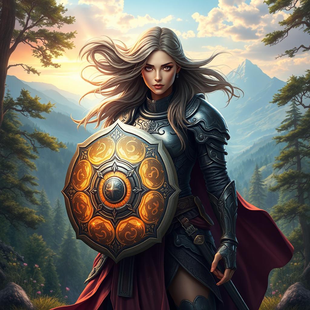 Unleash Your Imagination: Powerful Female Warrior in Fantasy Landscape