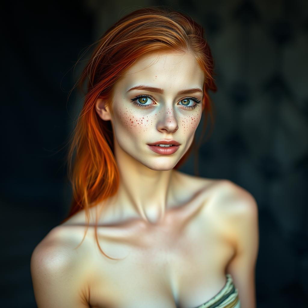 Radiant Beauty: The Freckled Redhead