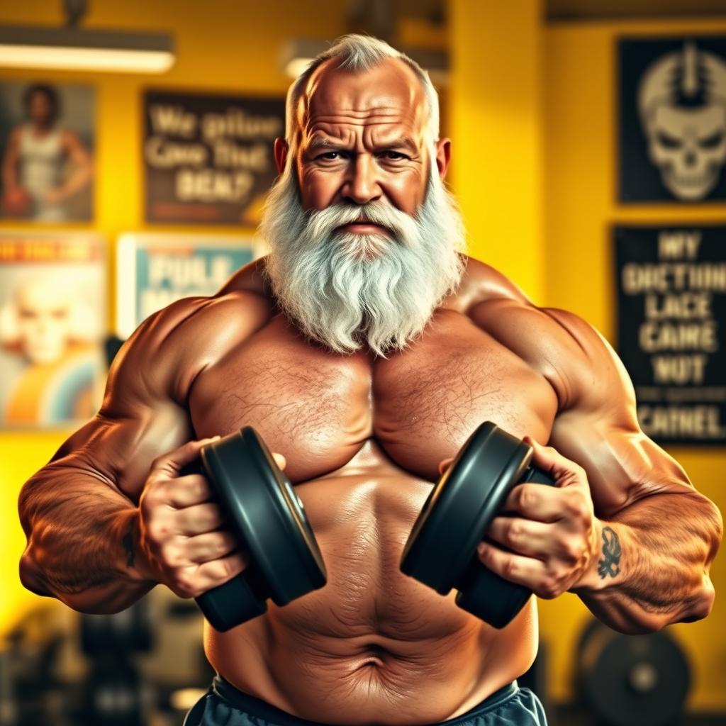 Strength Has No Age: Old Man Lifting Weights
