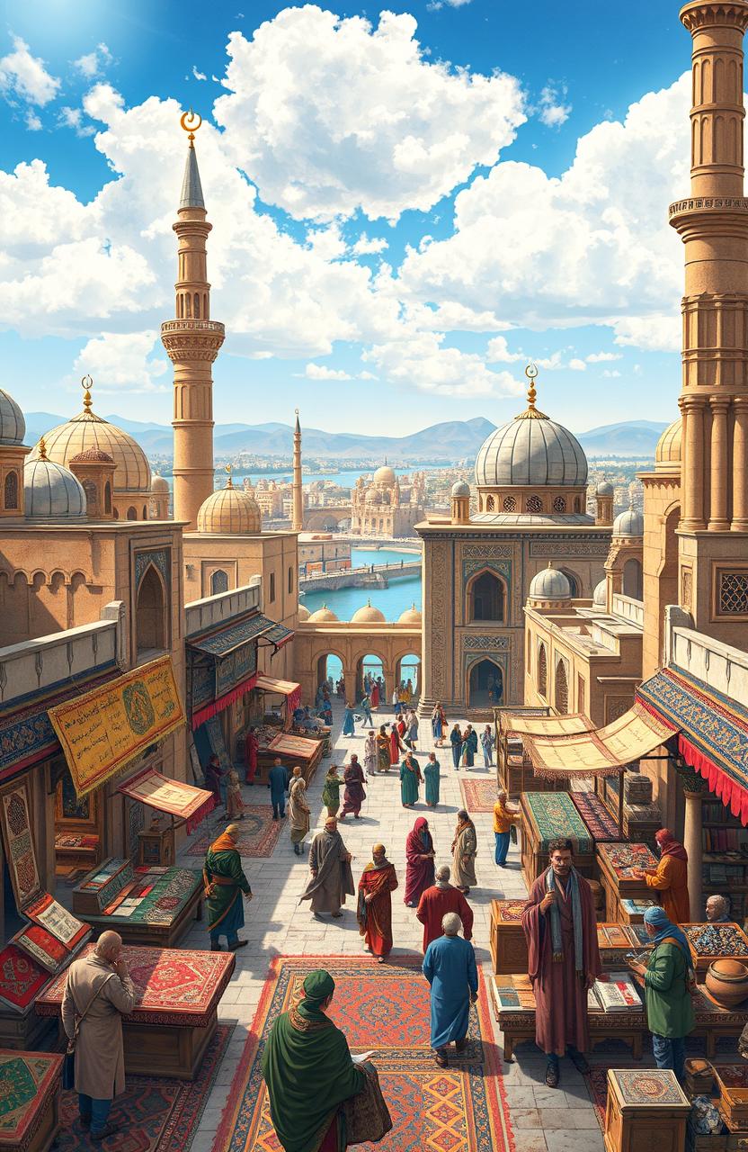 Vibrant Marketplace of Medieval Baghdad