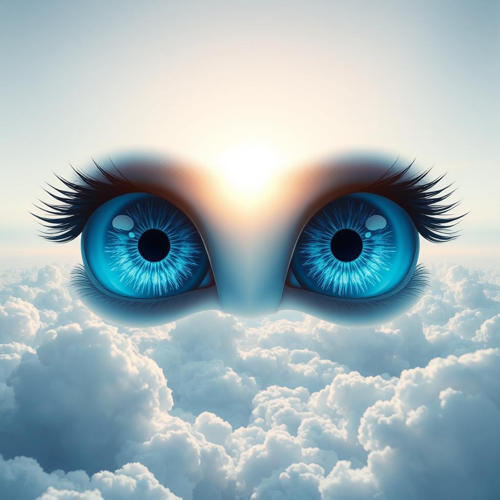 Dreamy Surrealism: Blue Eyes in the Sky