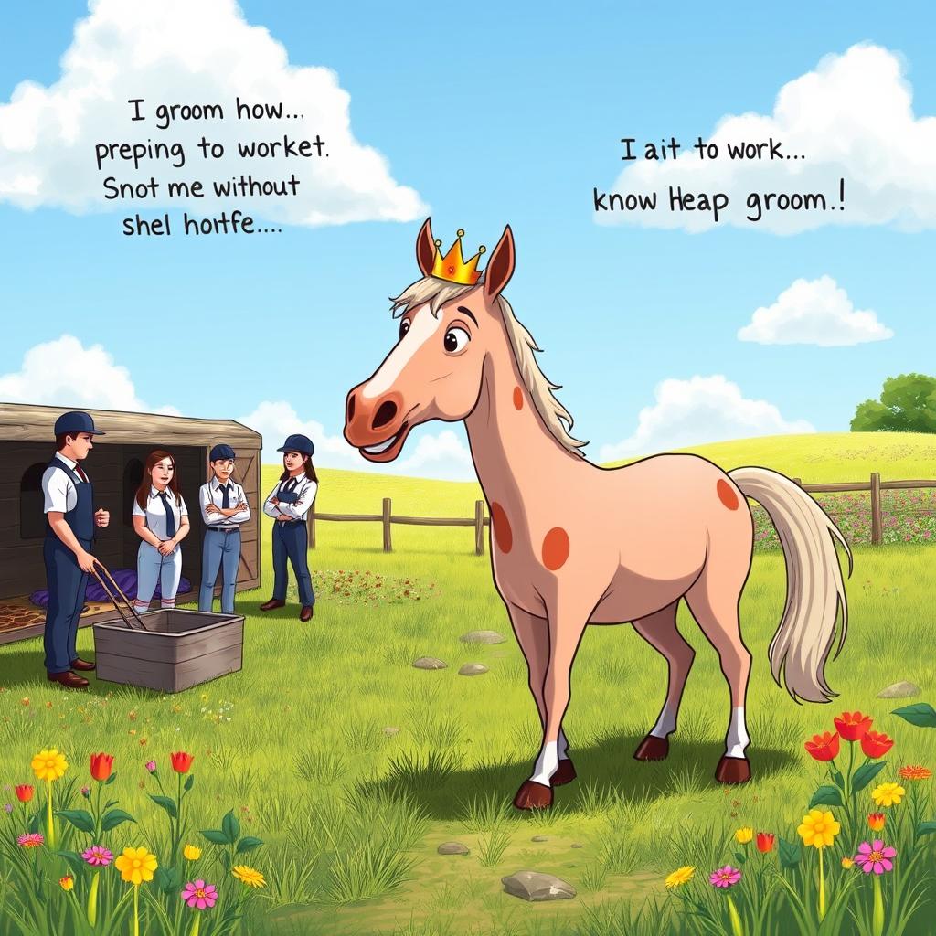 Majestic Meadows: The Crowned Horse