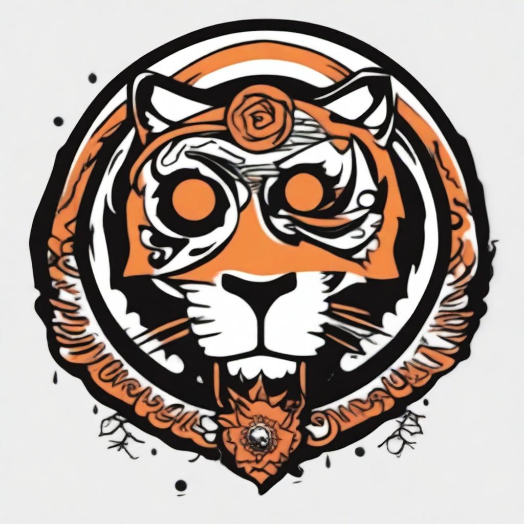 Grateful Dead Inspired Tiger Tattoo Design