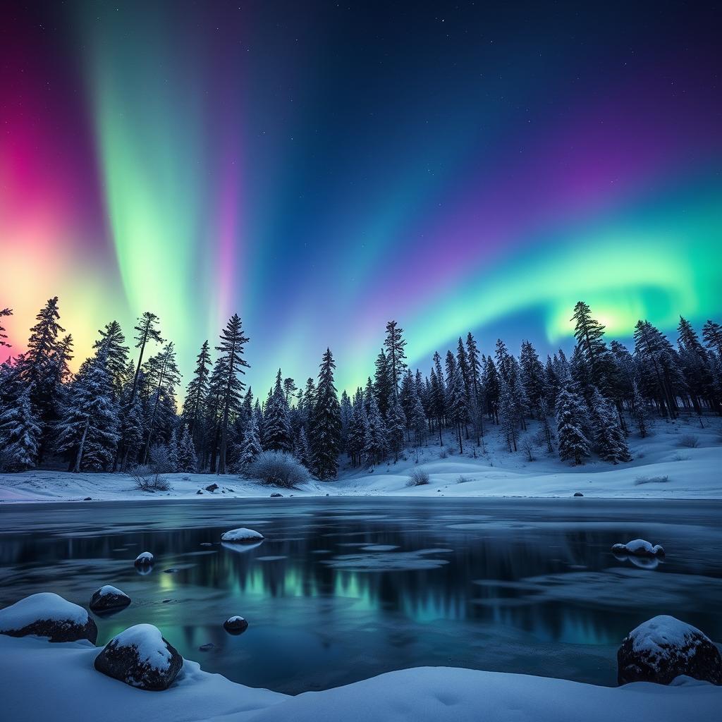 Breathtaking Aurora: A Winter Wonderland