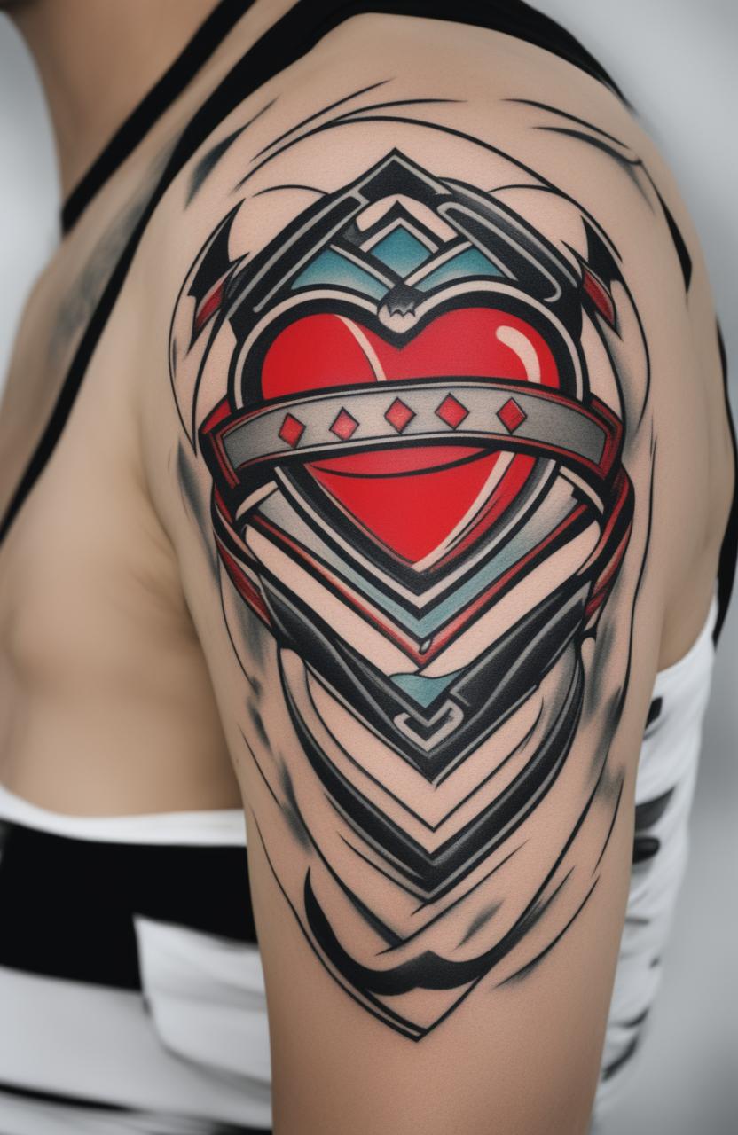 Timeless Charm: Traditional Heart Tattoo