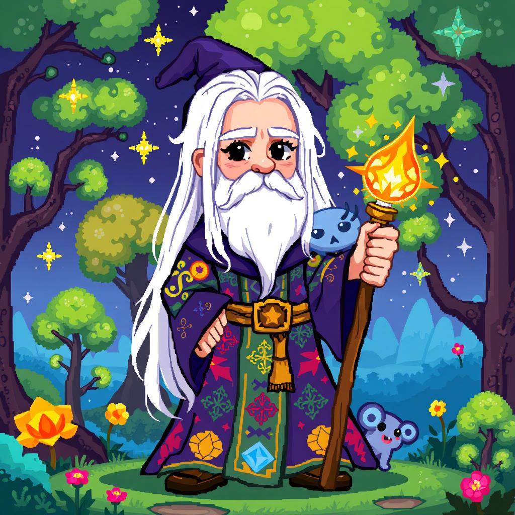 Enchanting Pixel Art Wizard