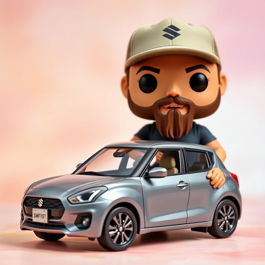 Bold Funko Pop: Muscular Man with Cap & Beard