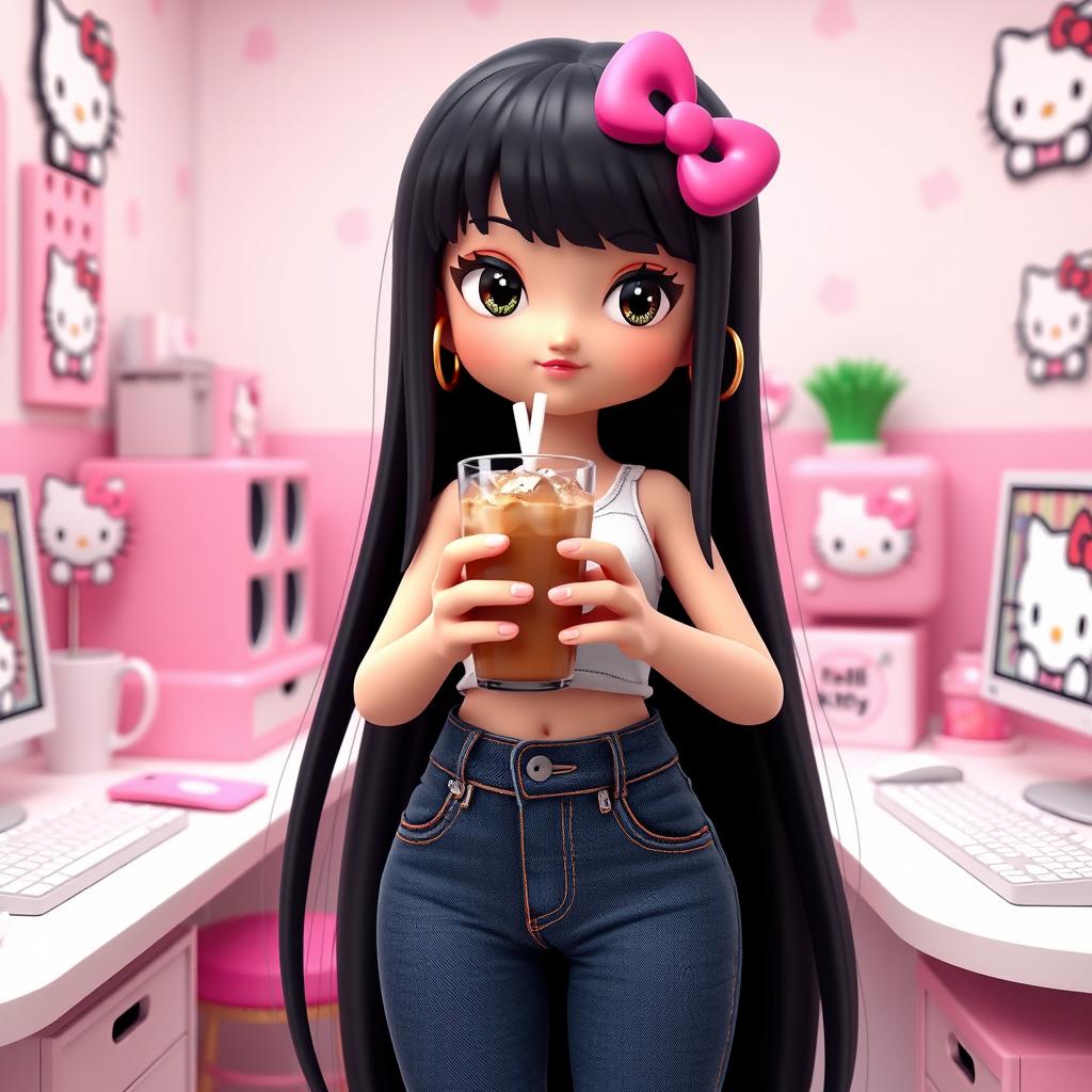 Hello Kitty 3D: A Whimsical Computer Room Adventure
