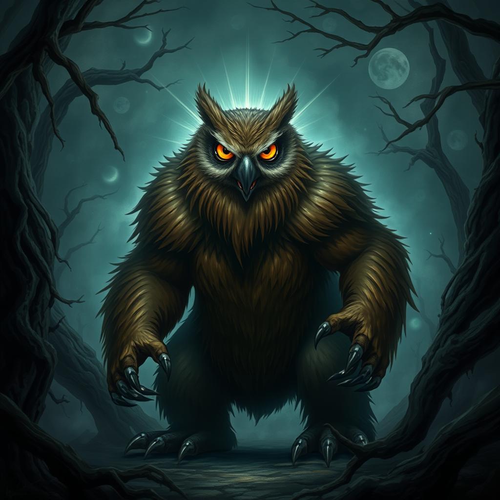 Mystical Owl-Bear: A Wild Enchantment
