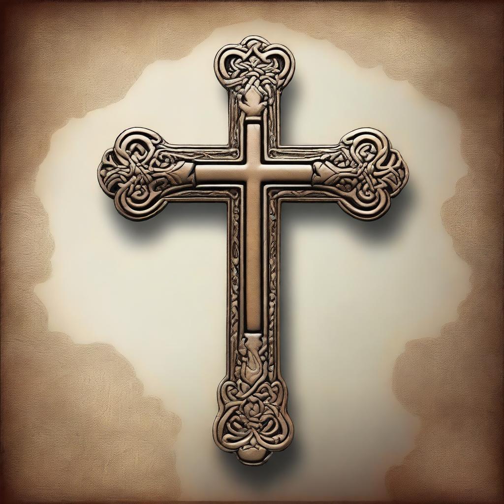 Ethereal Beauty: Realistic Cross Art