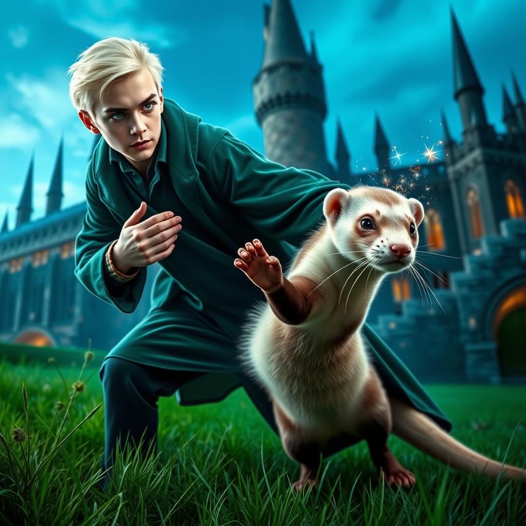 Draco Malfoy Transforms into a Ferret