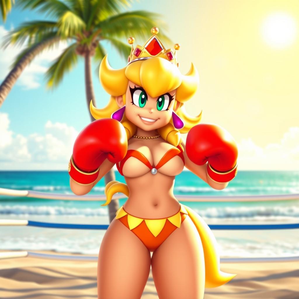 Bowsette Takes a Beach Break
