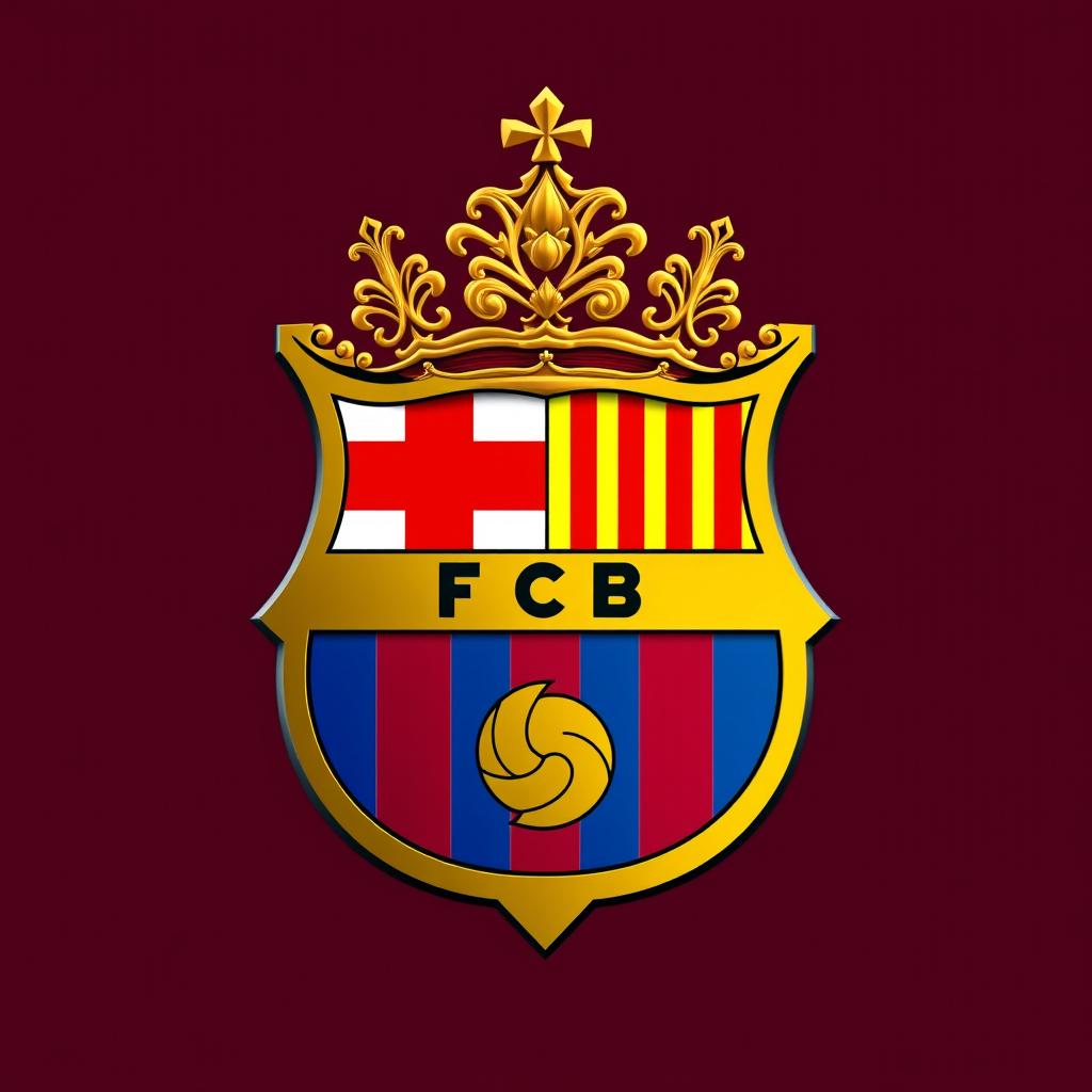Regal FC Barcelona Logo: Crowned Elegance