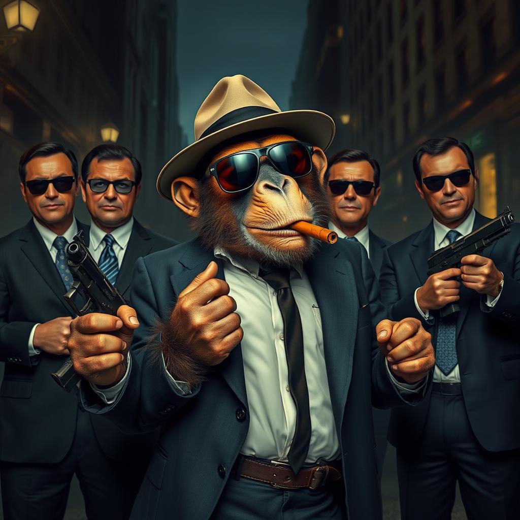 Stylish Gangster Monkey and His Dapper Crew