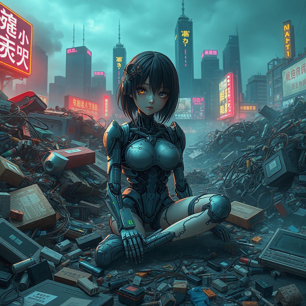 Forgotten Beauty: Cyberpunk Android in the Wasteland