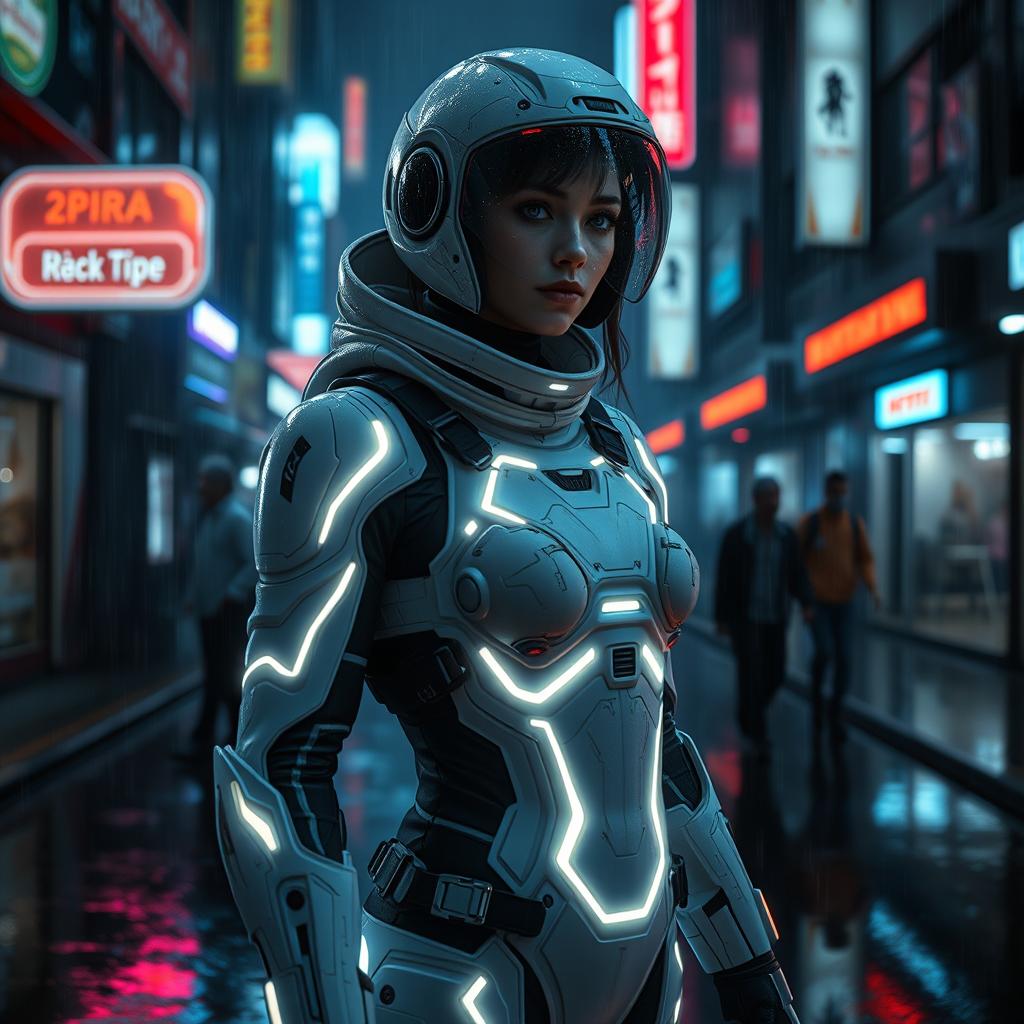 Empower Your Imagination: Sci-Fi Female with Cybernetic Armor