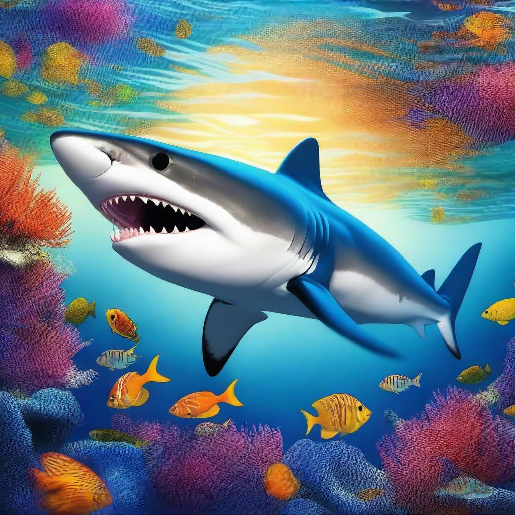 Unleash the Power: Shark-Tiger Hybrid Art