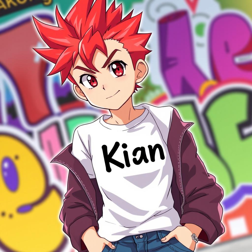 Meet the Fiery Anime Hero: Red-Haired and Determined