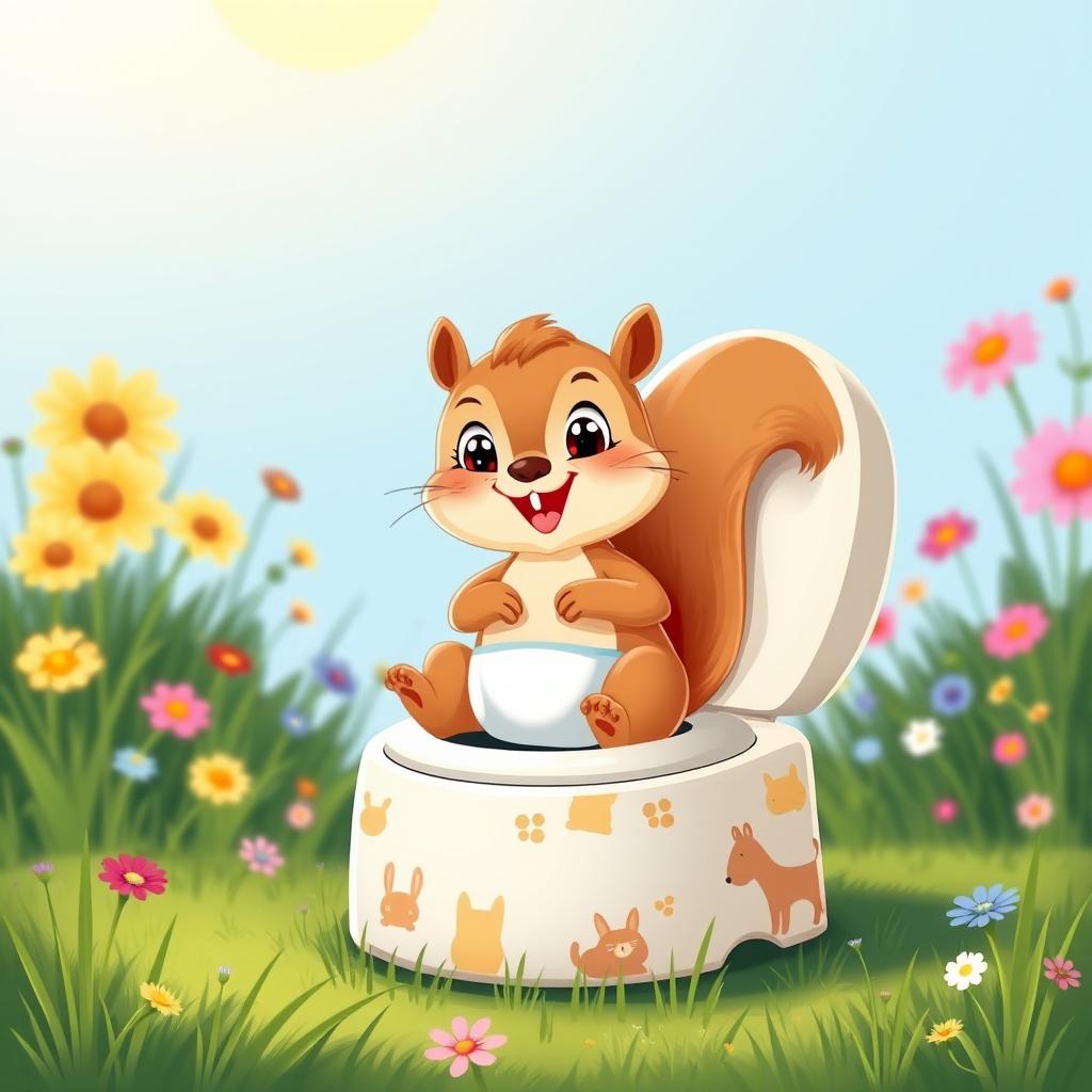 Adorable Baby Squirrels Potty Training Adventure