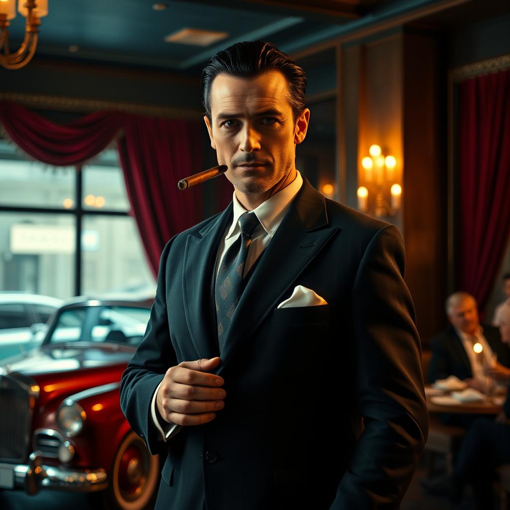The Dapper Mafia Boss: A Scene of Power and Elegance