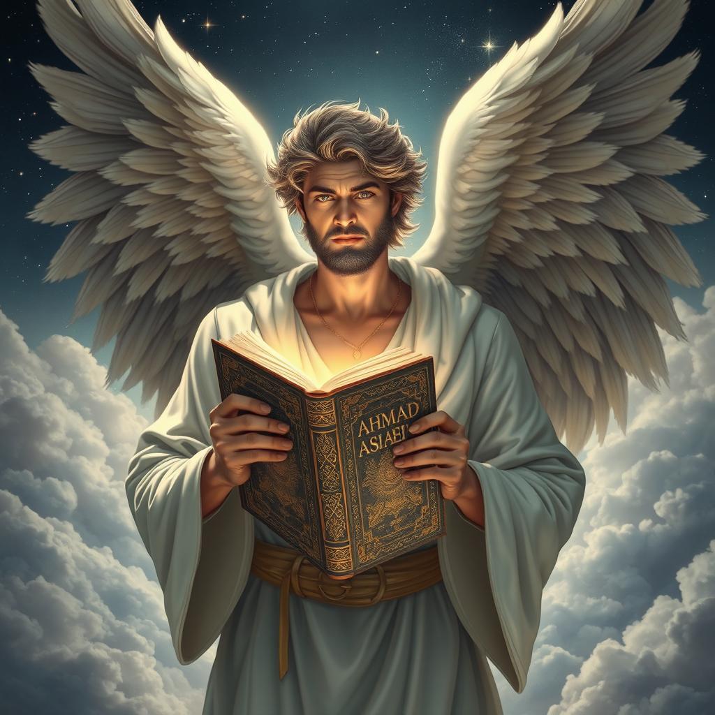 Celestial Wisdom: The Male Angel with Wings
