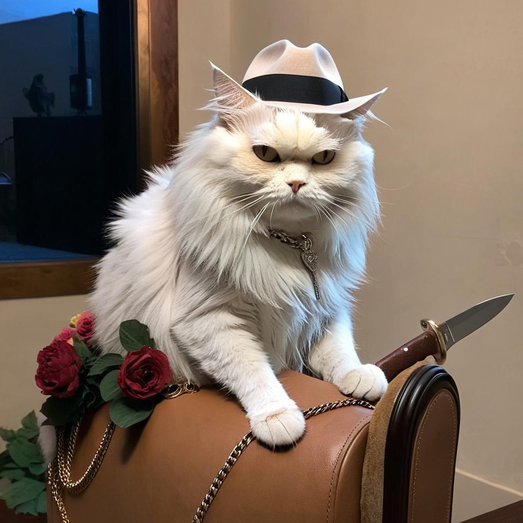 Elegance in Simplicity: A Graceful White Cat