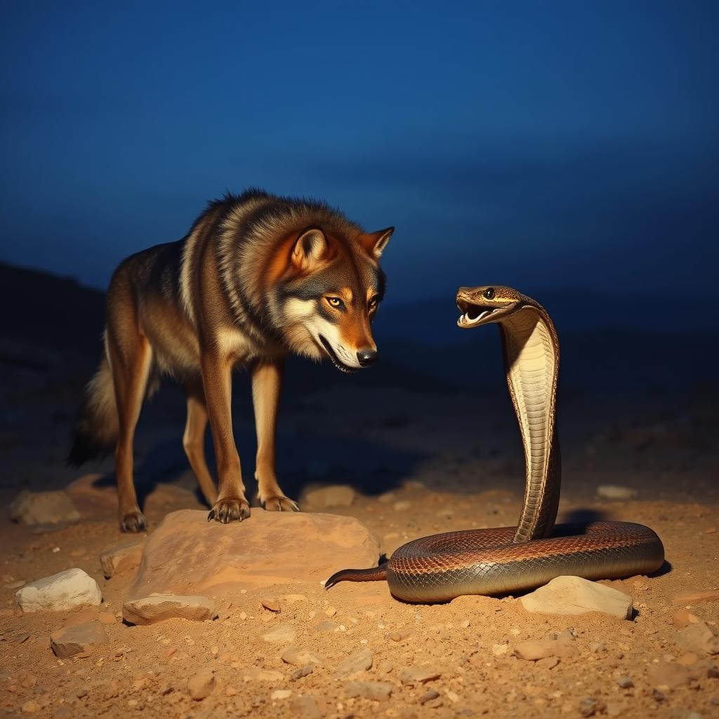 Majestic Showdown: Wolf vs Cobra