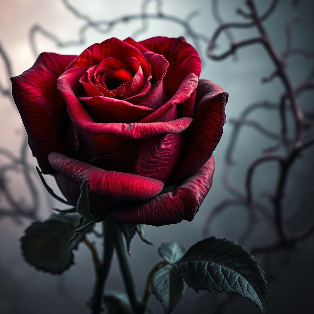 Crimson Rose of Love and Danger