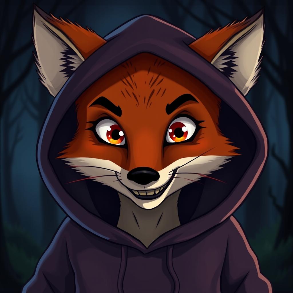 Whimsical Fox with a Creepy Smile