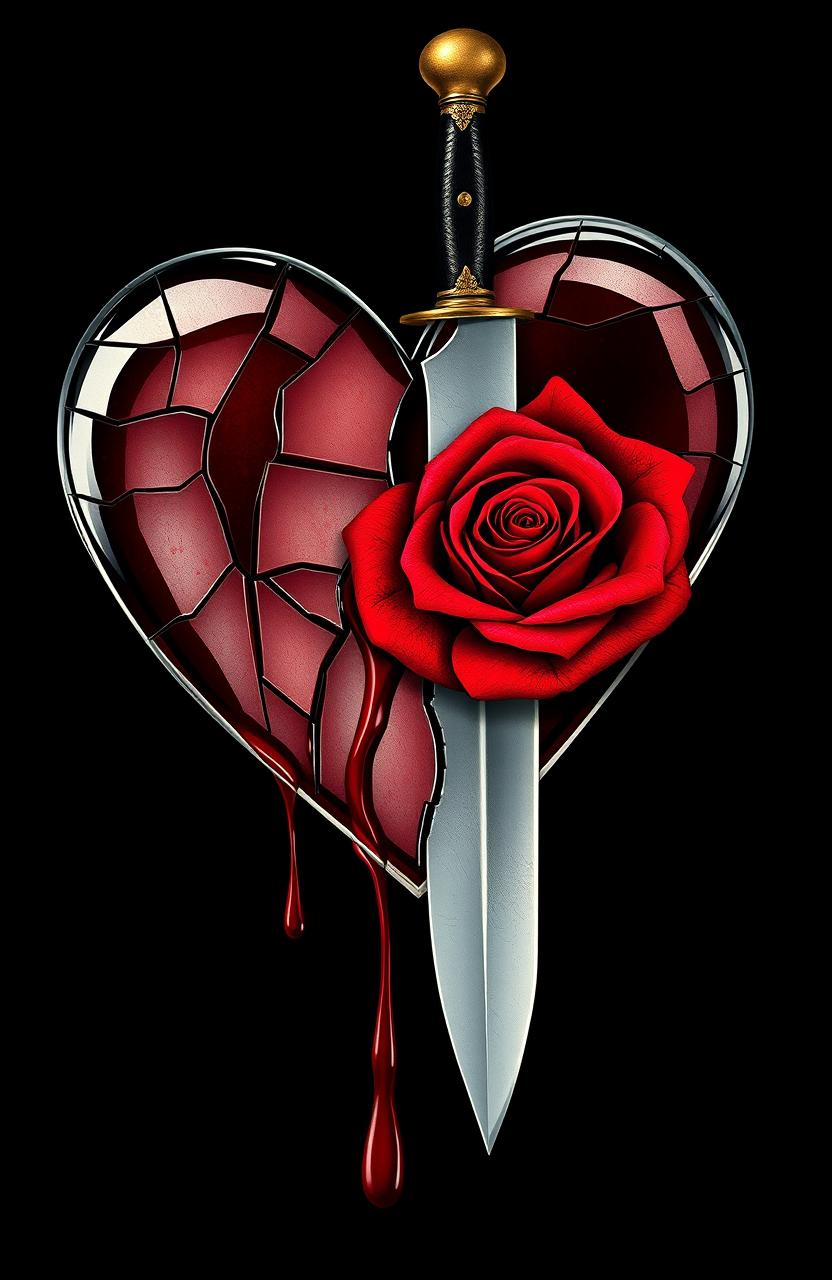 Fractured Love: The Cracked Glass Heart