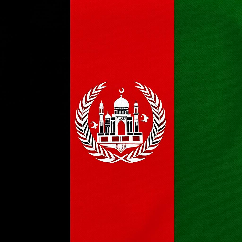 Vibrant Afghan Pride: National Flag in Detail