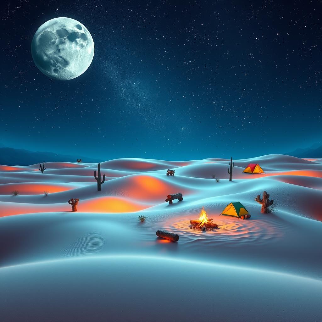Experience the Magic of a Surreal Nighttime Desert