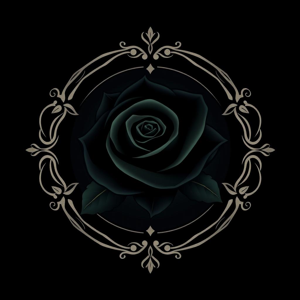 Enchanting Black Rose Logo Design