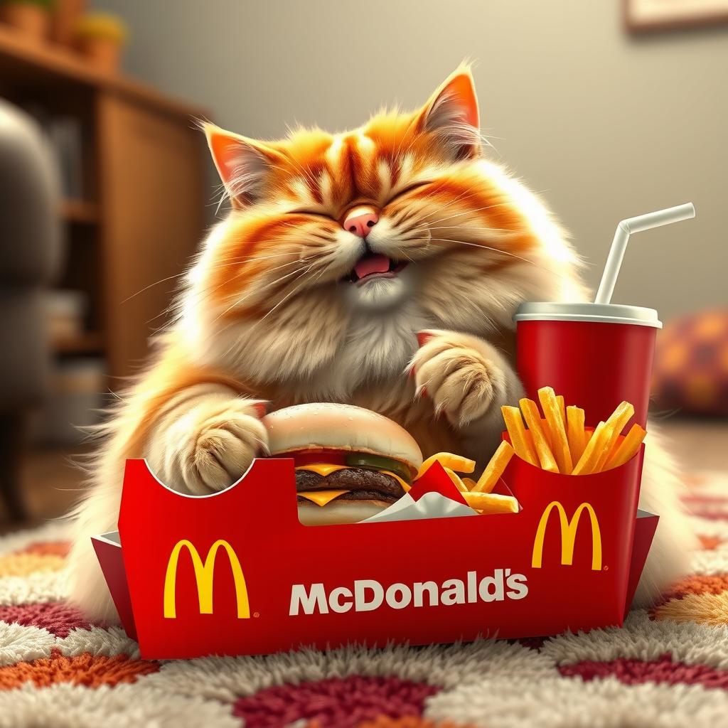 Fluffy Cats McDonalds Feast
