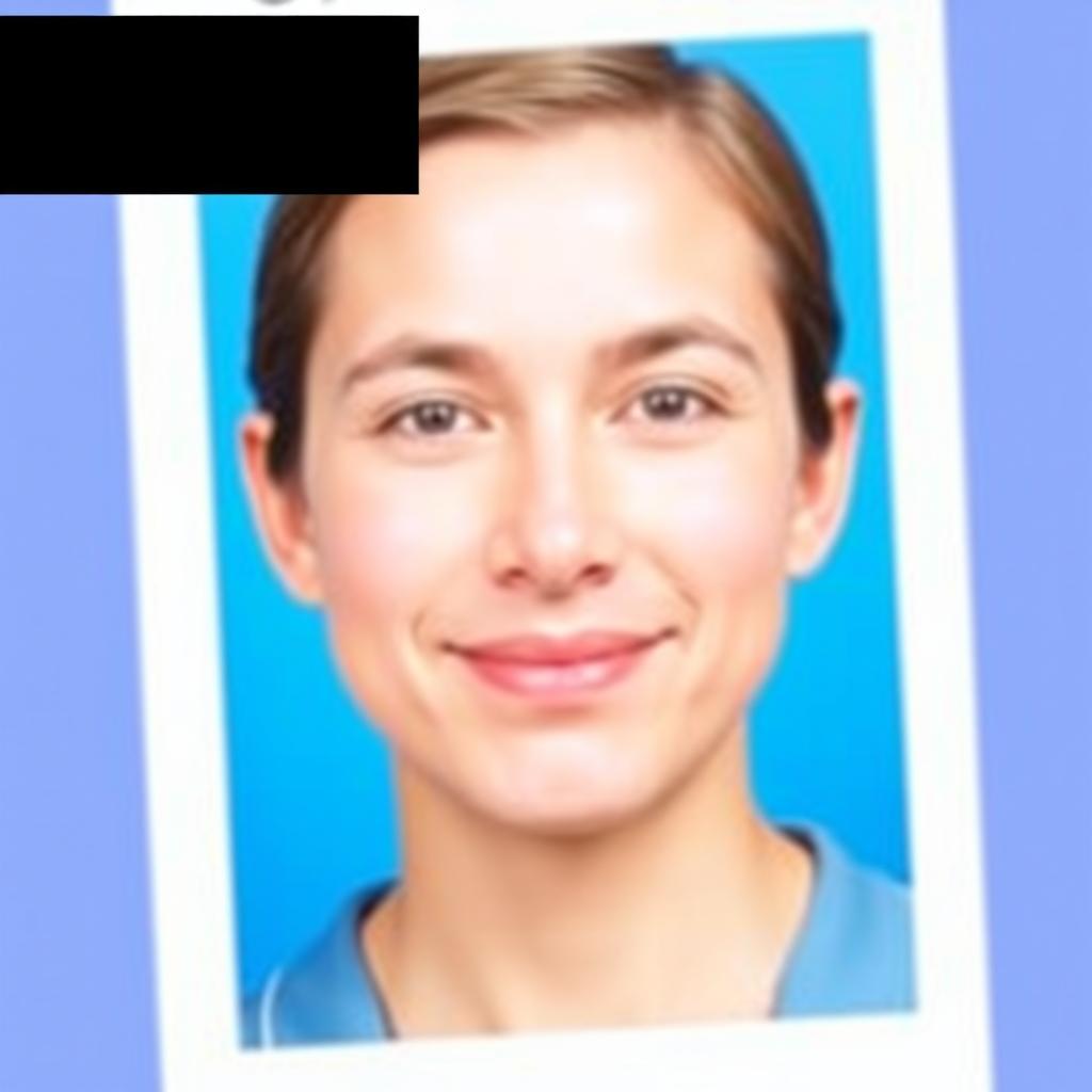 Stand Out: Passport Photo against Vibrant Blue