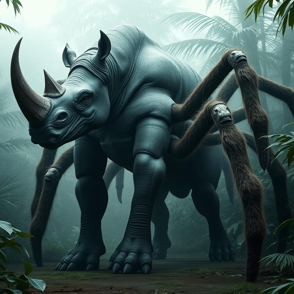 Unleash the Power: Rhino-Spider Hybrid Creature