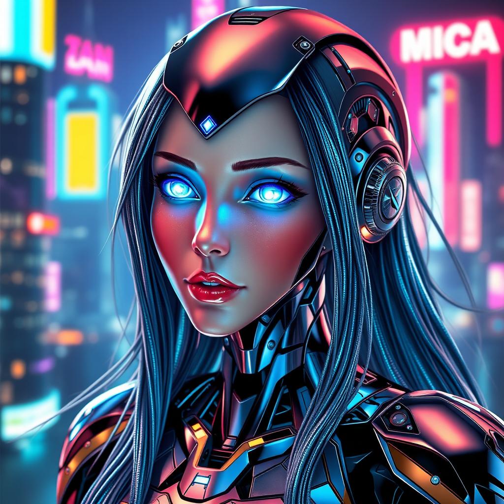 Sleek & Stunning: Your Futuristic Robot Waifu