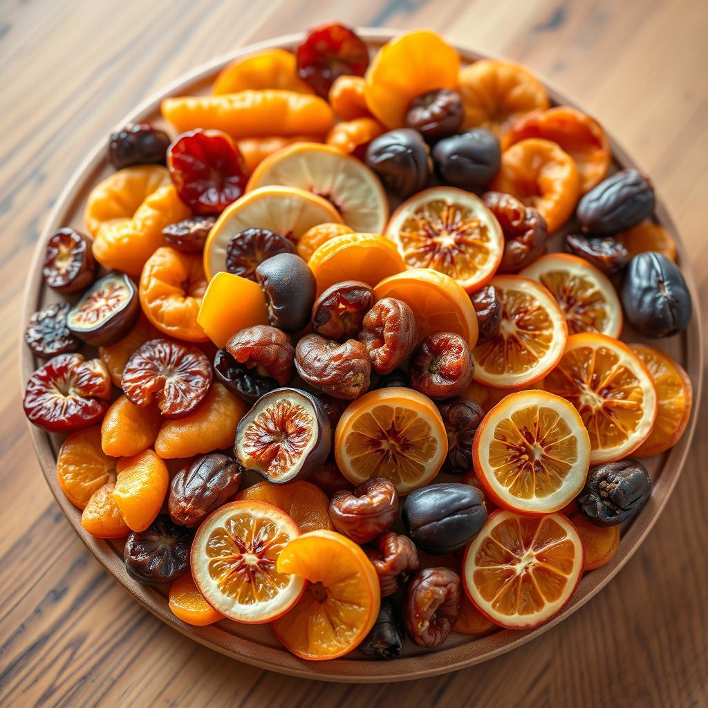 Colorful Dried Fruit Platter - A Feast for the Eyes