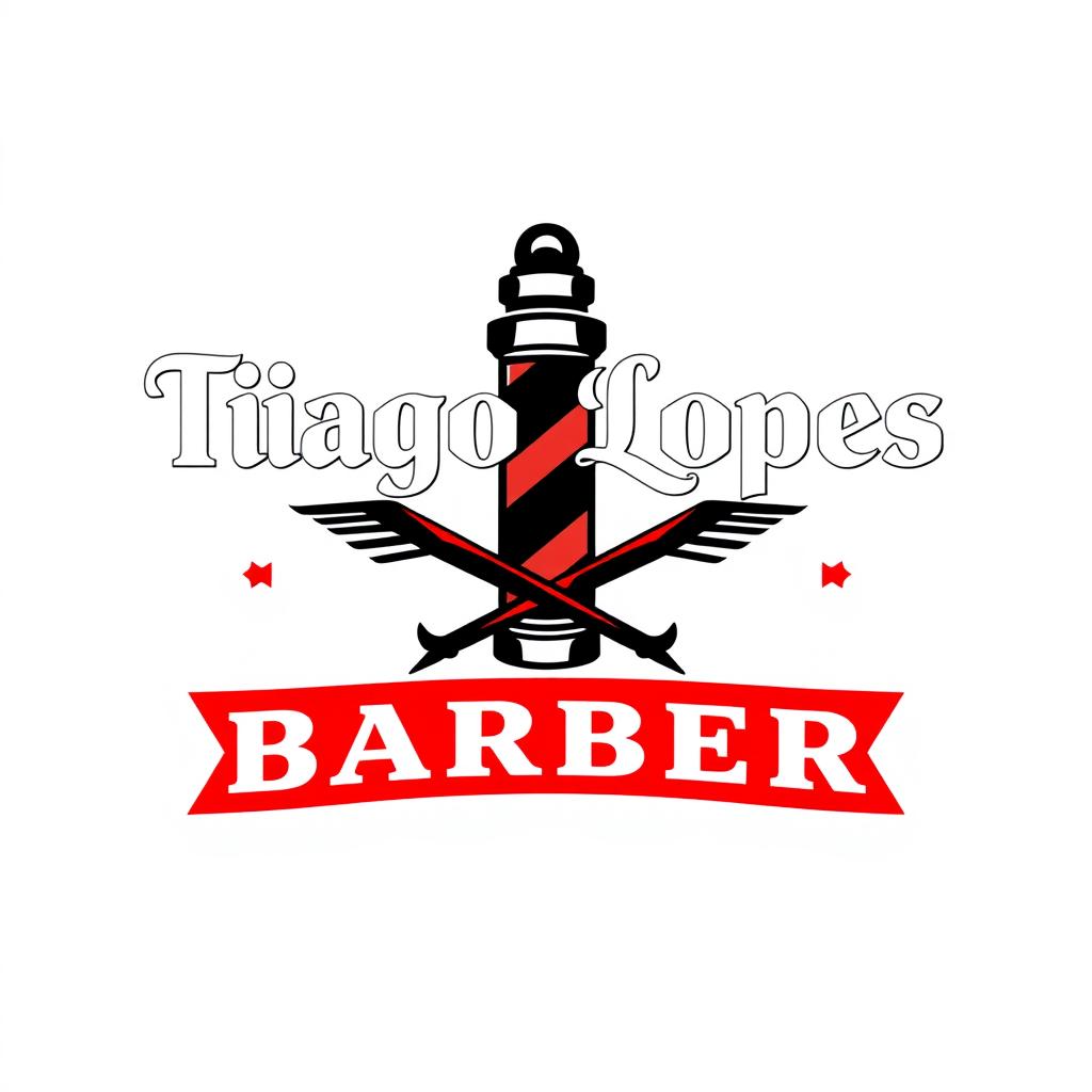 Tiago Lopes Barber Logo: Modern Elegance