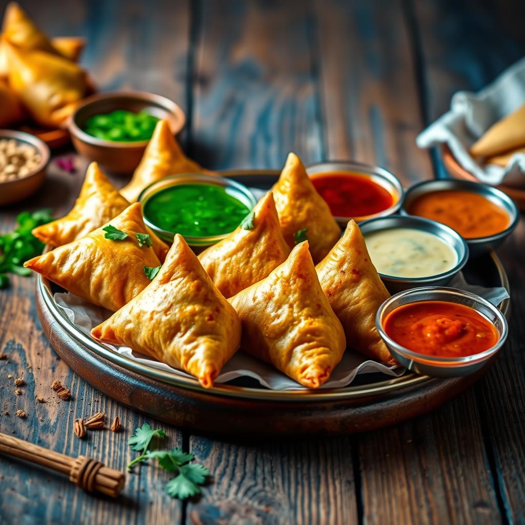 Tempting Samosa Platter: A Culinary Delight