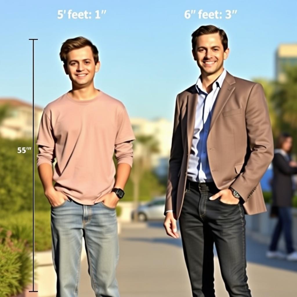 Side by Side: Height Comparison of Two Individuals