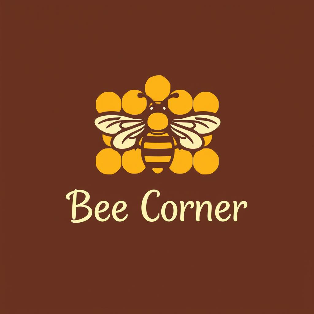 Bee Corner: Organic Honey Brand Logo