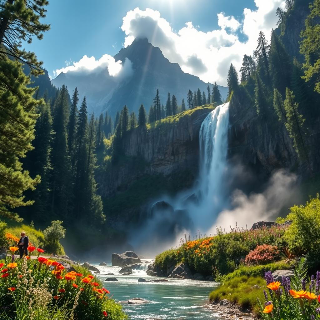 Discover the Majesty of Nature: Waterfall Landscape