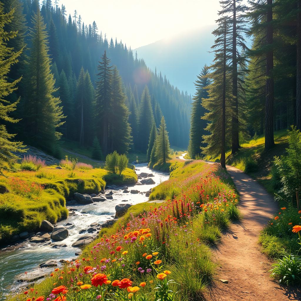 Escape into Nature: Lush Forest & Tranquil River