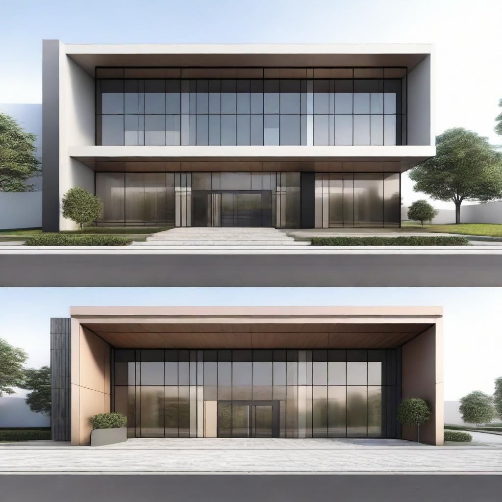 Sleek Modern Bank Elevations