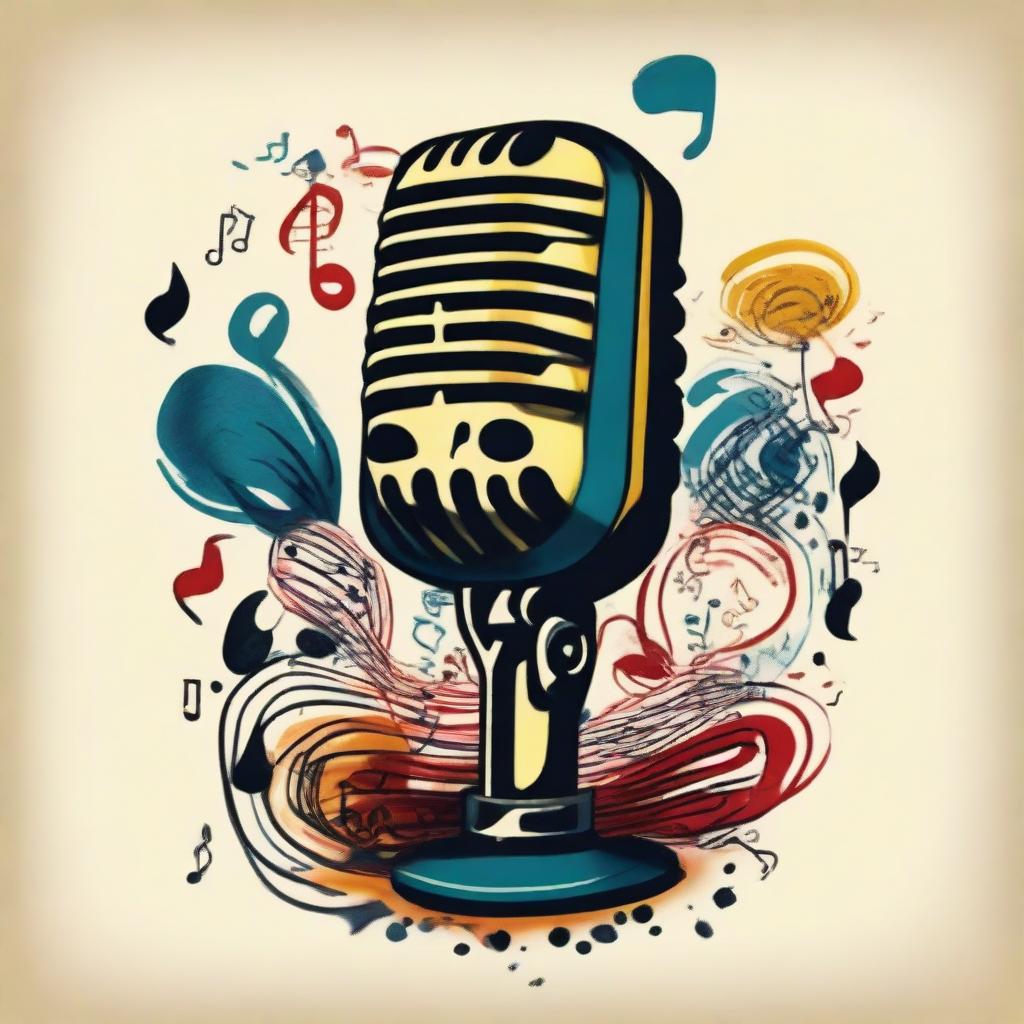 Timeless Harmony: Vintage Microphone Tattoo