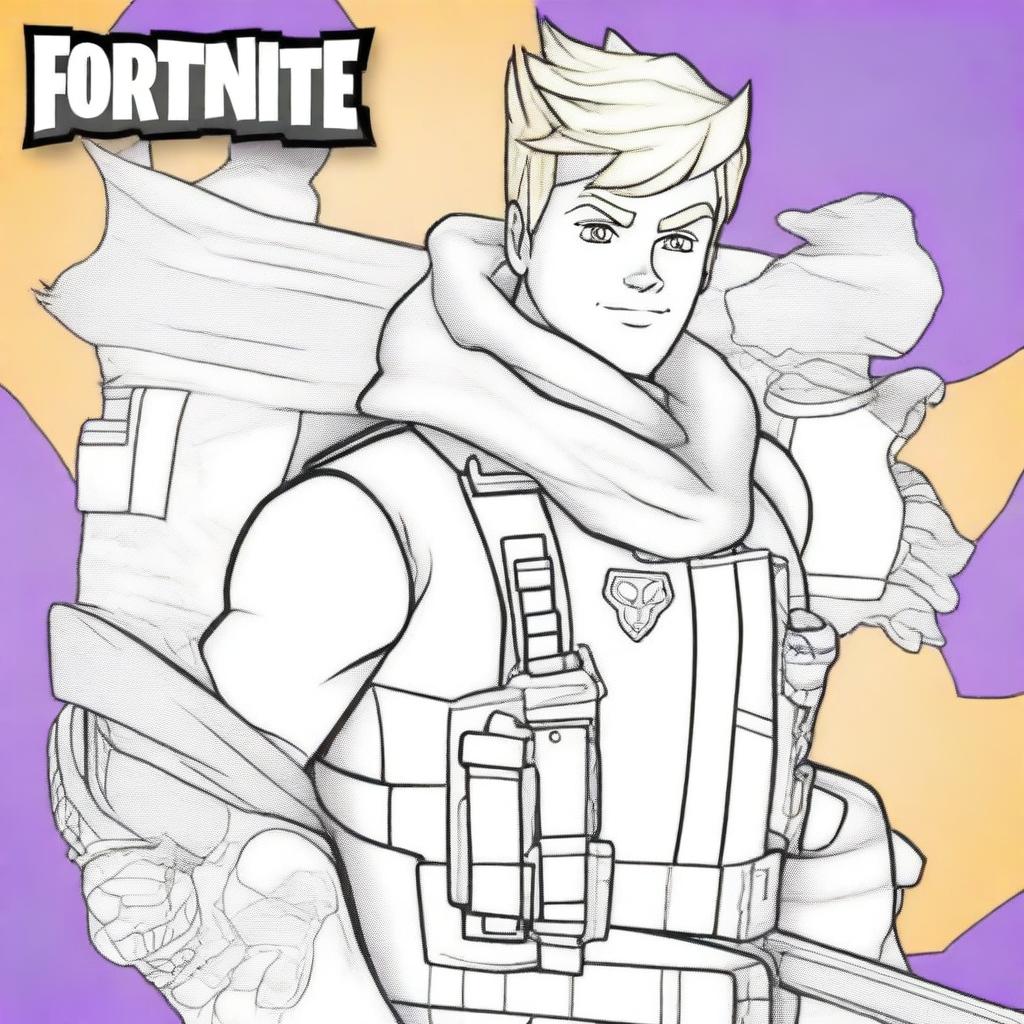 Fortnite Coloring Page: Colorful Battle Royale