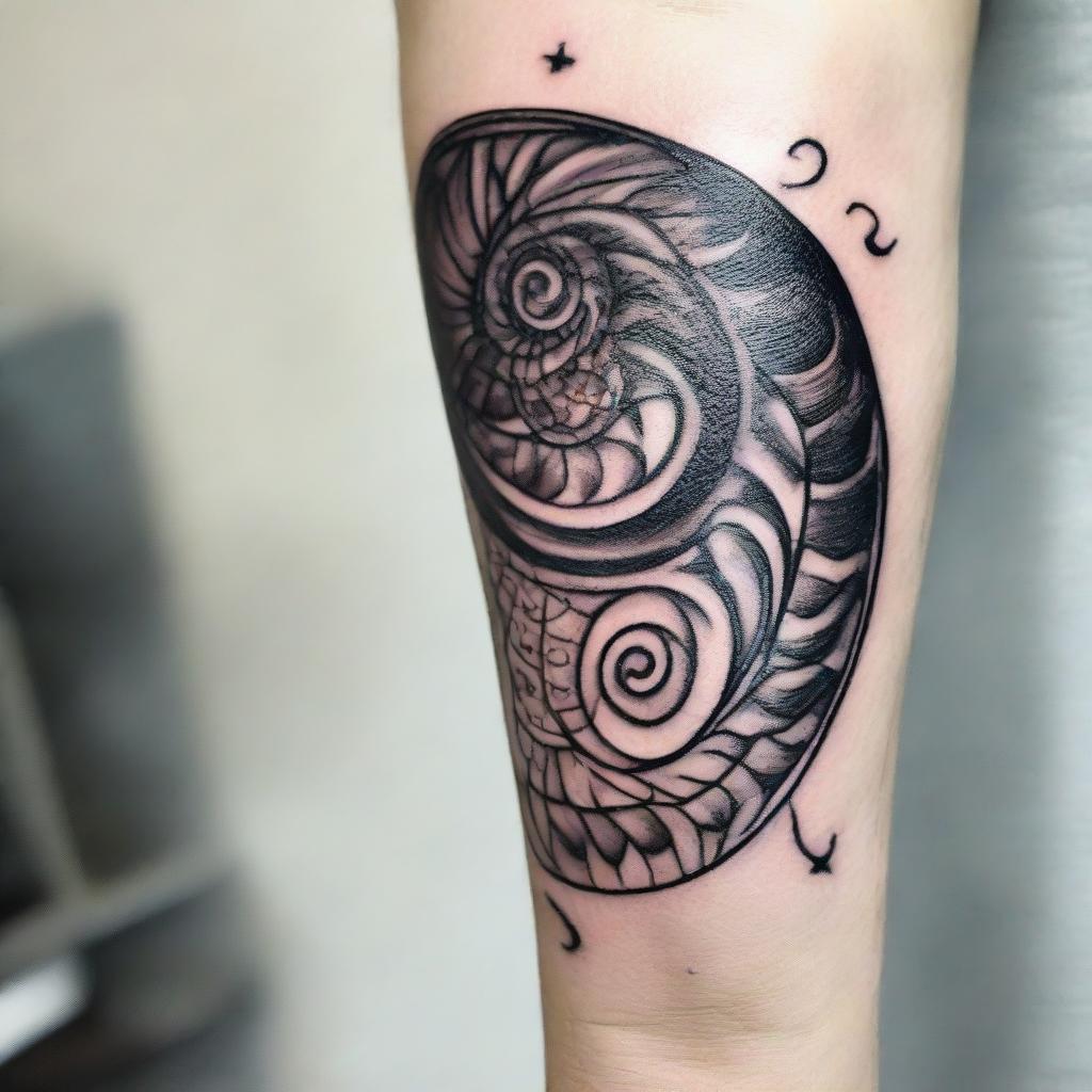 Fibonacci Spiral Tattoos: Harmony in Design