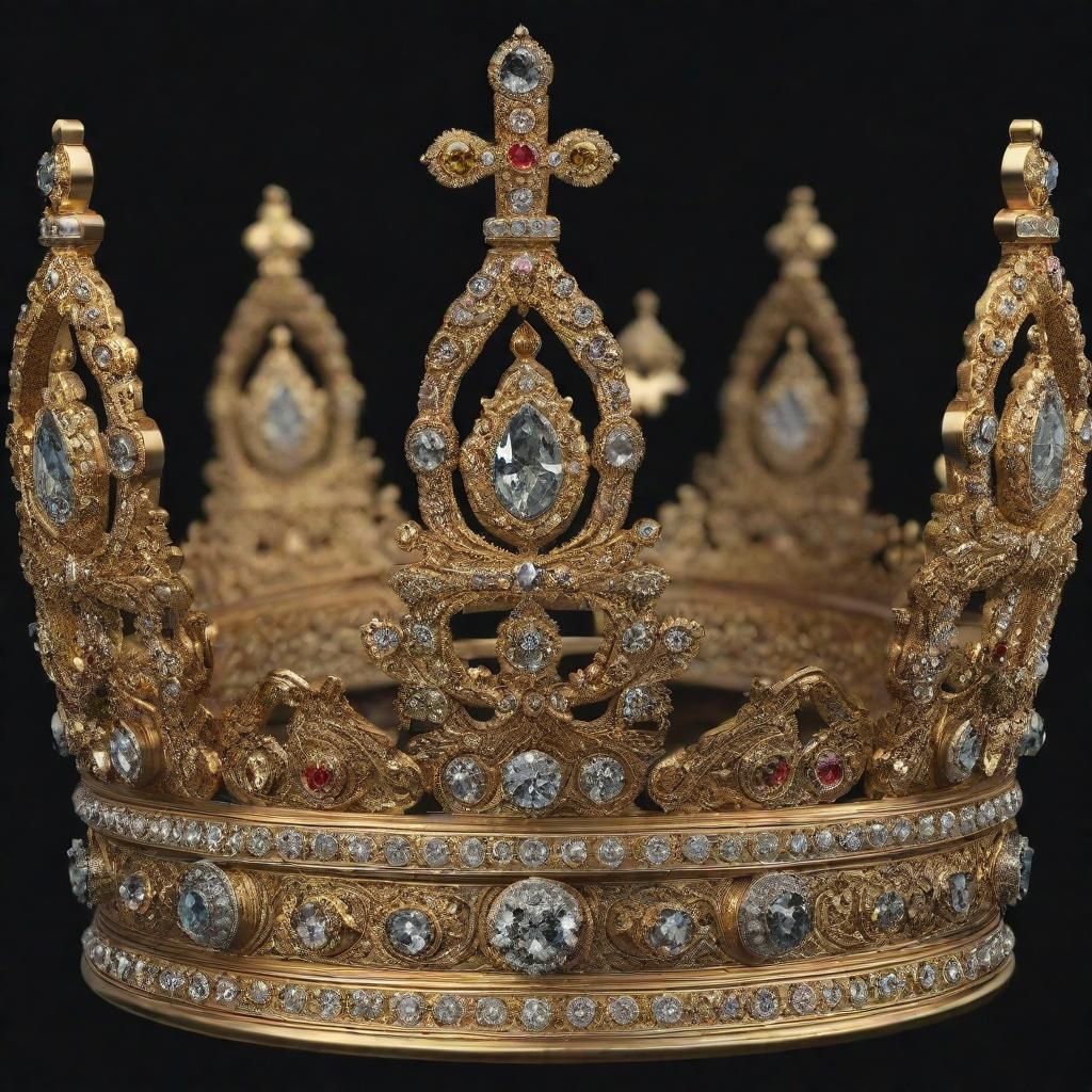 Regalia Fit for a King: Golden Crown Jewelery